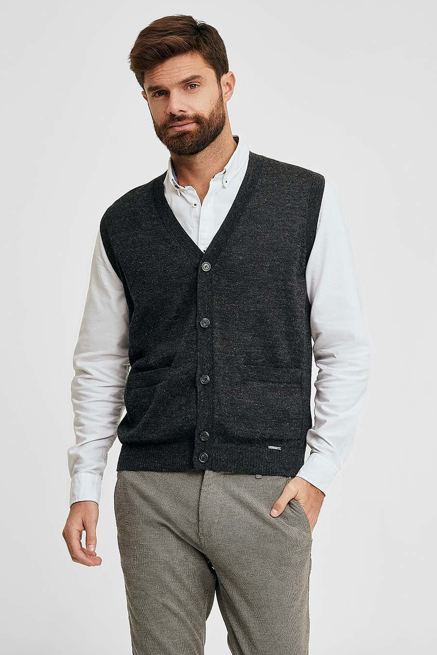 Arnold Baby Alpaca Vest in Anthracite