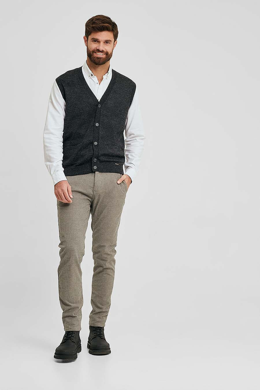 Arnold Baby Alpaca Vest in Anthracite