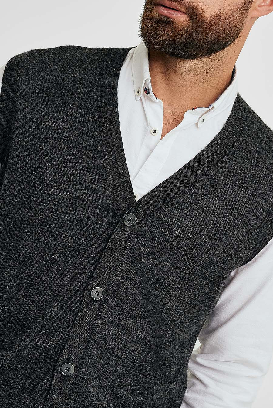 Arnold Baby Alpaca Vest in Anthracite