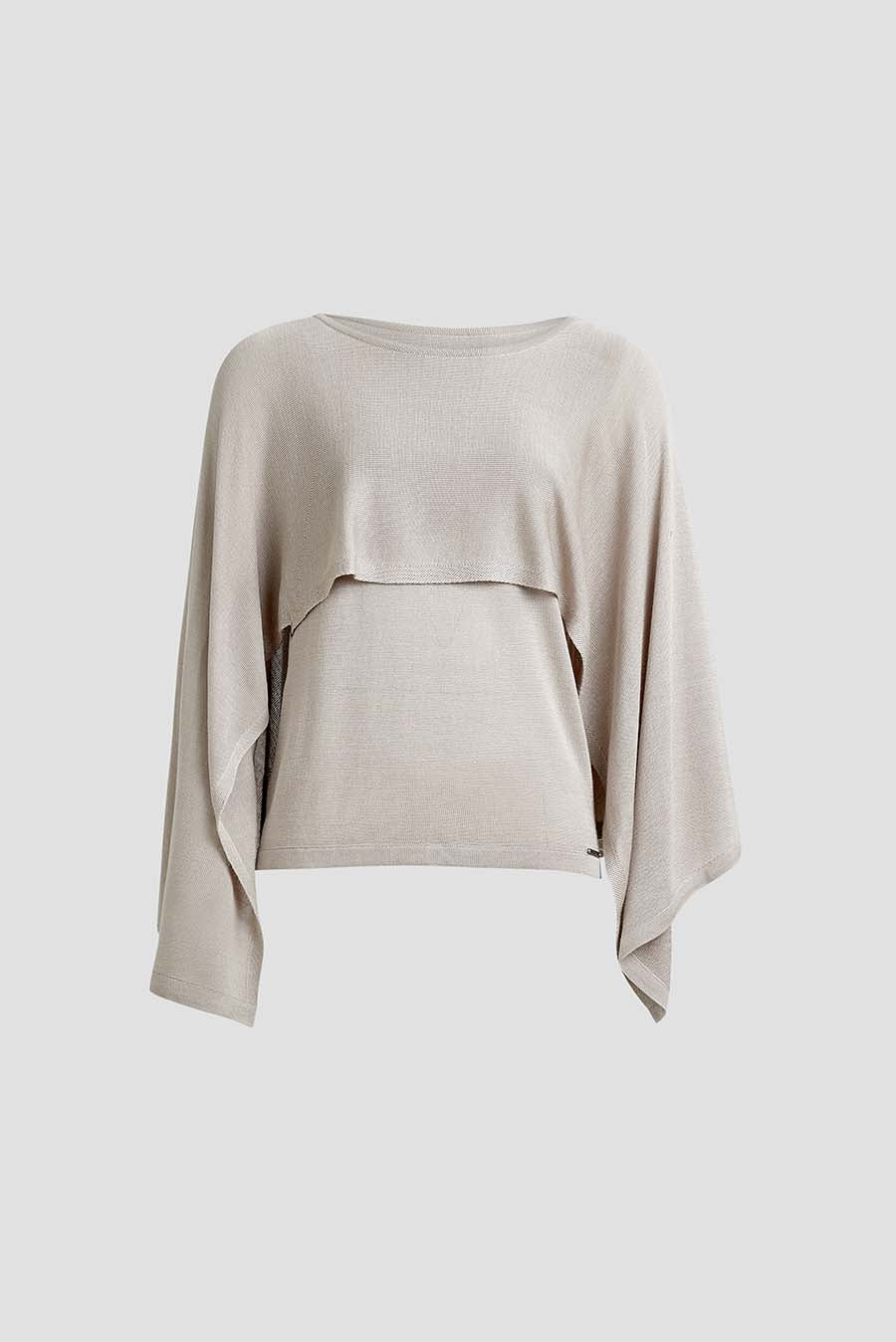 Chaleco Waterfall De Seda Color Beige