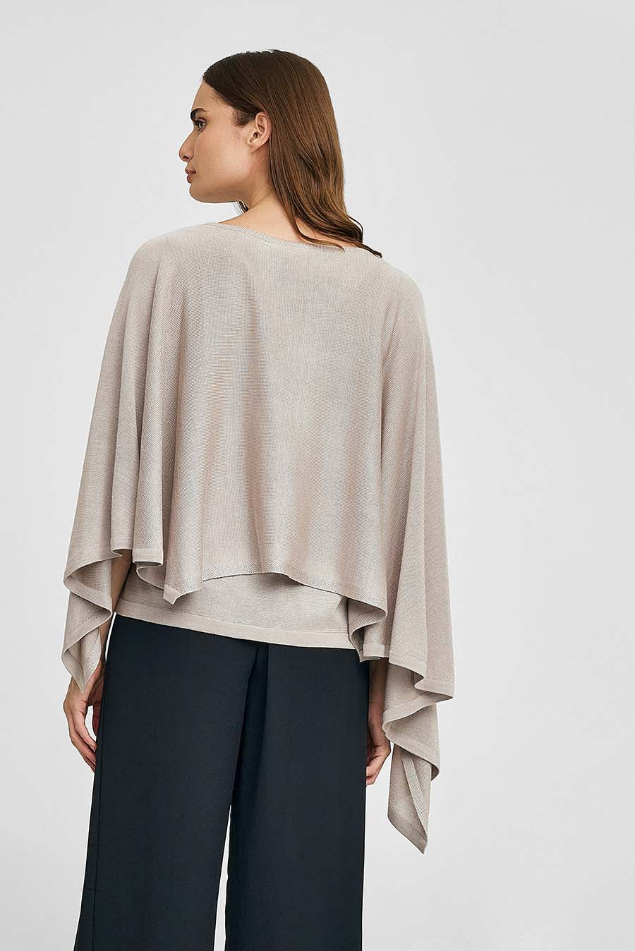 Chaleco Waterfall De Seda Color Beige