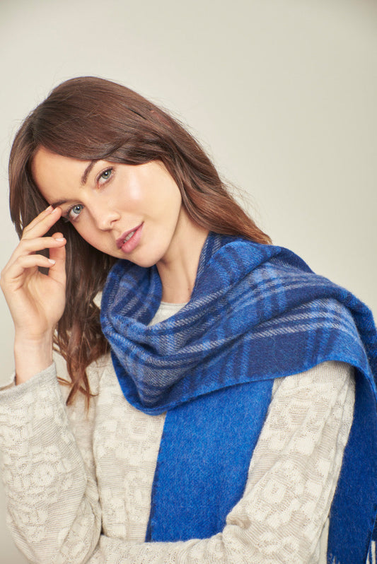 Blue Baby Alpaca Satie Scarf