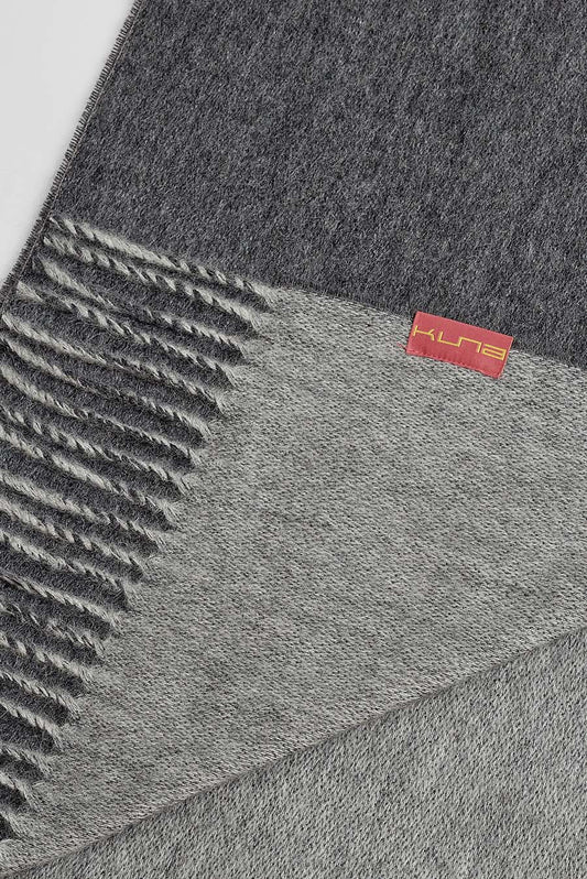 Tundra Baby Alpaca Scarf Medium Gray &amp; Light Gray