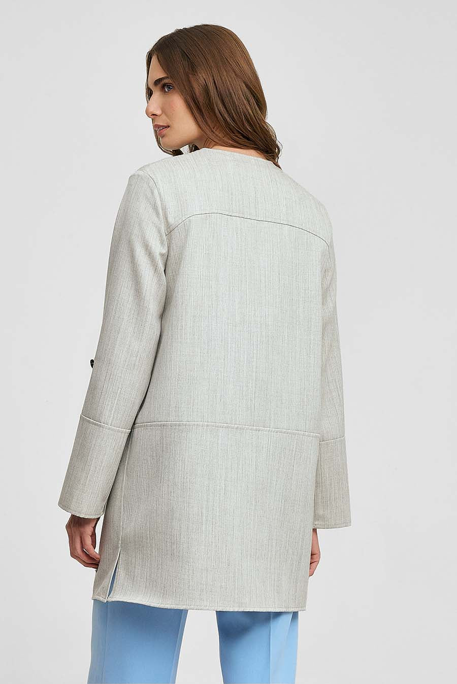 Abrigo Window De Lana & Baby Alpaca Color Gris