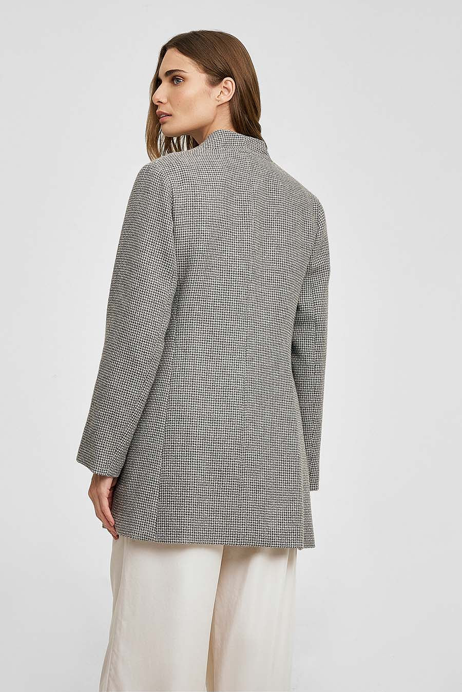 Abrigo Whose De Baby Alpaca Color Gris