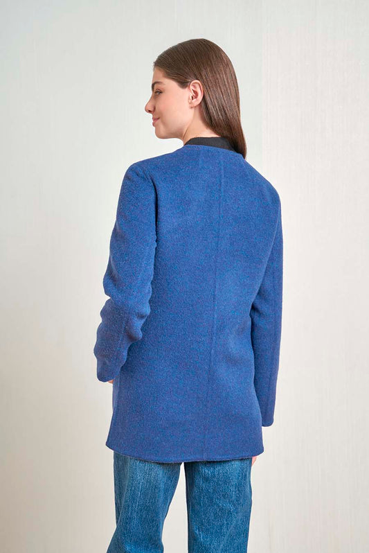 Abrigo Volvera De Baby Alpaca & Lana Color Astral&Bentley