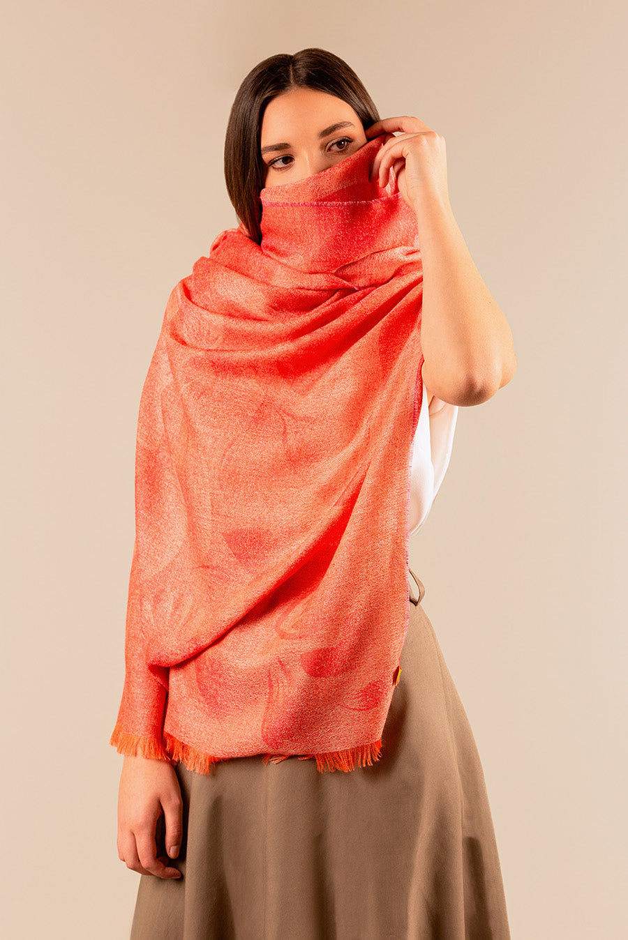 Estola Update De Baby Alpaca Color Fucsia