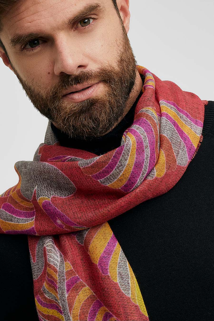 Estola Wallon De Baby Alpaca Color Rojo