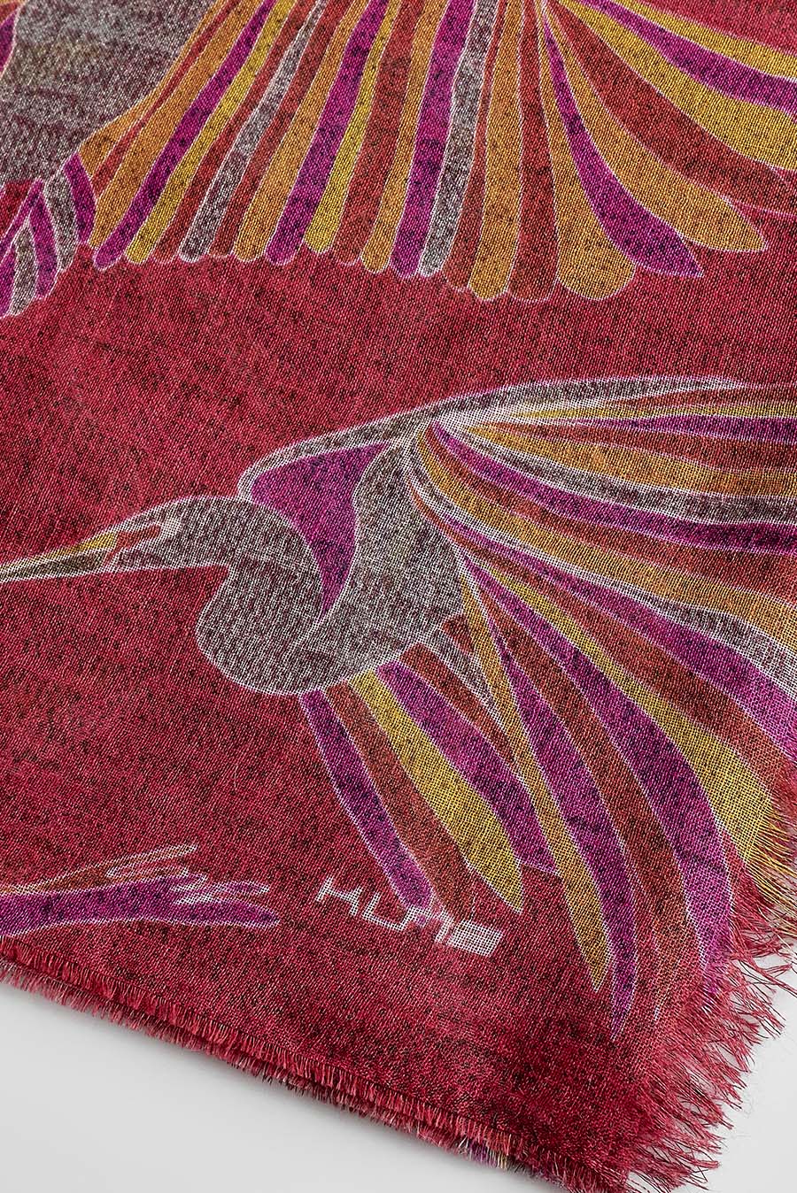 Estola Wallon De Baby Alpaca Color Rojo