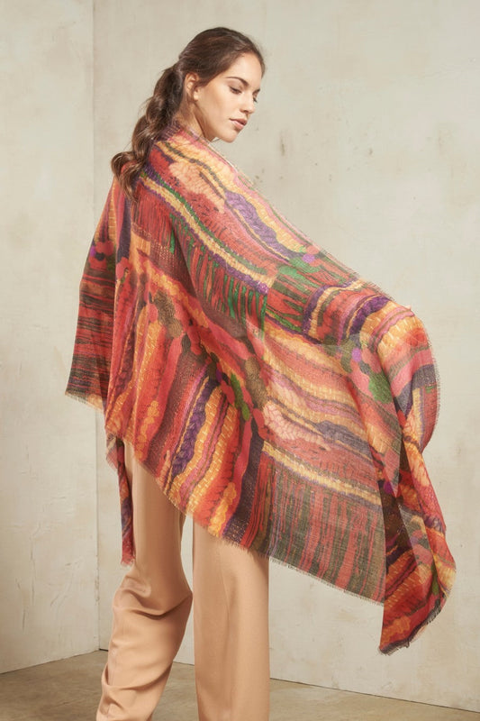 Estola Urquipa Red Ii De Baby Alpaca Color Multicolor