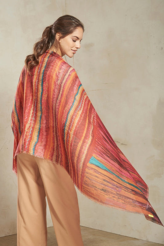 Estola Urquipa Red I De Baby Alpaca Color Multicolor
