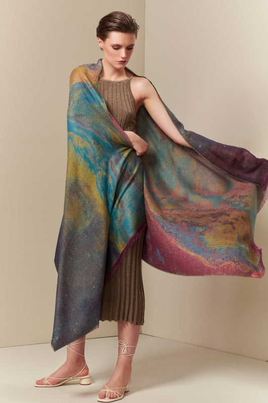 Estola Nebulosa De Orion - Universo De Royal Alpaca & Seda Color Multicolor