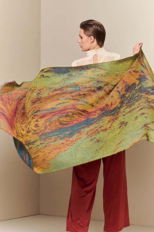 Estola Caño Cristales - Colombia De Royal Alpaca & Seda Color Multicolor