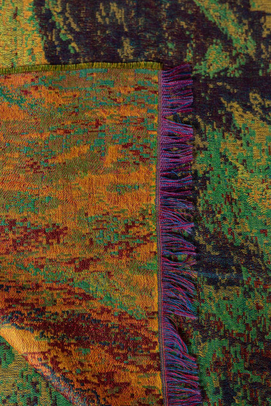 Estola Cañon Cristales De Royal Alpaca & Seda Color Verde