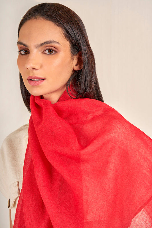 Estola Vercorin De Baby Alpaca Color Ladrillo