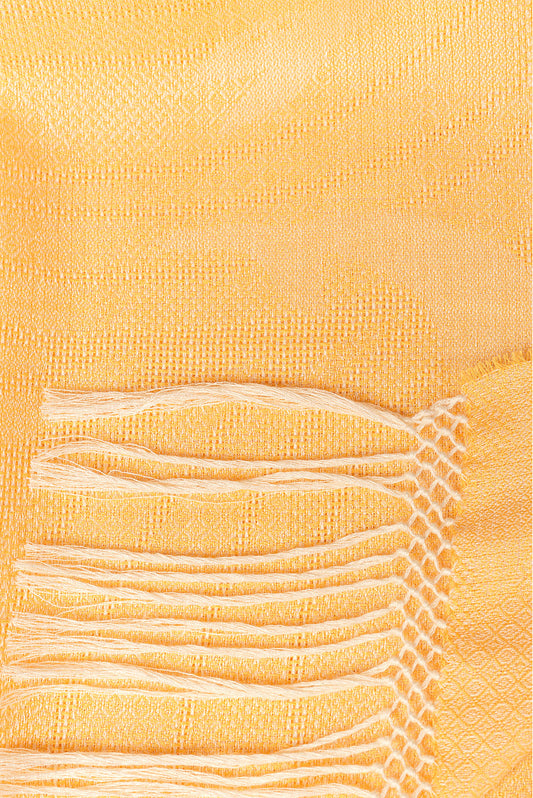 Estola Ultramarino De Baby Alpaca Color Amarillo Claro