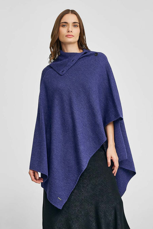 Poncho Wing De Baby Alpaca Color Niagara