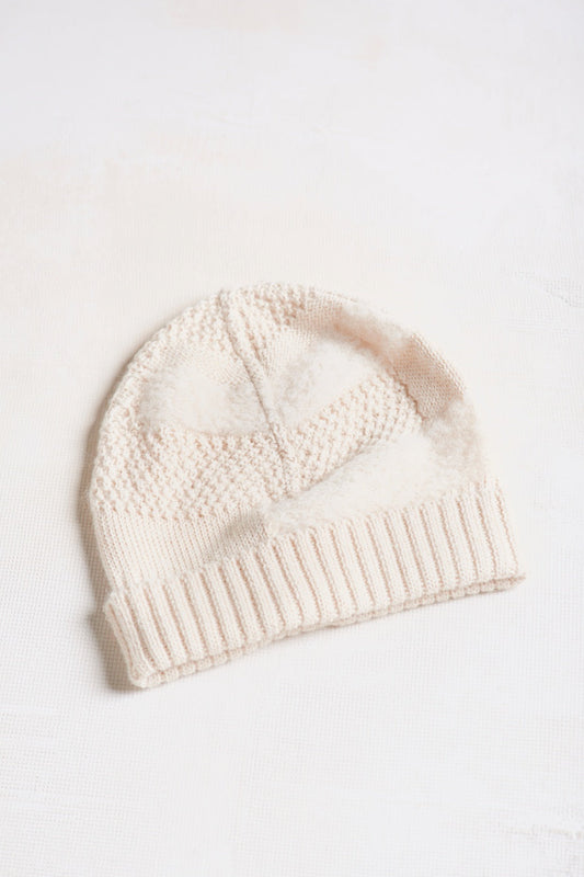 Gorro Stiva De Baby Alpaca Color Ecru