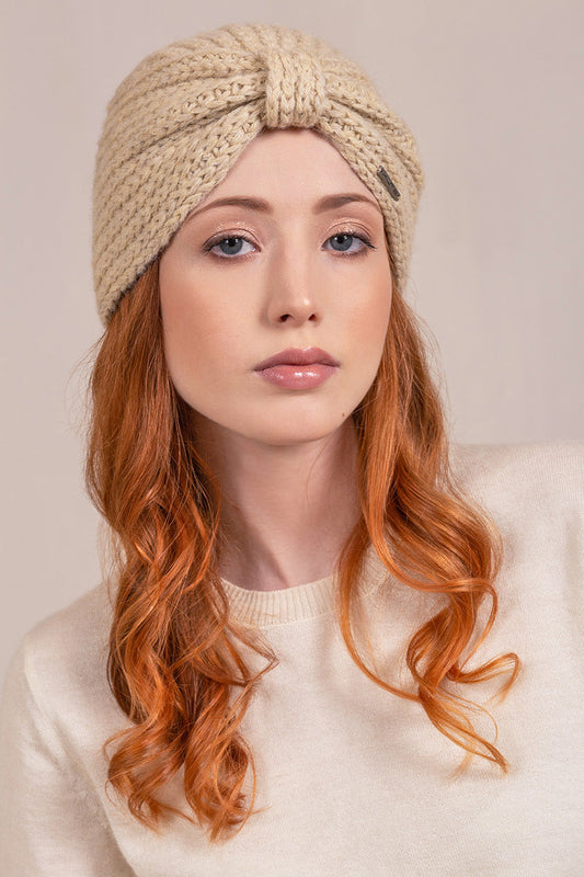 Gorro Vulcano De Baby Alpaca Color Cream