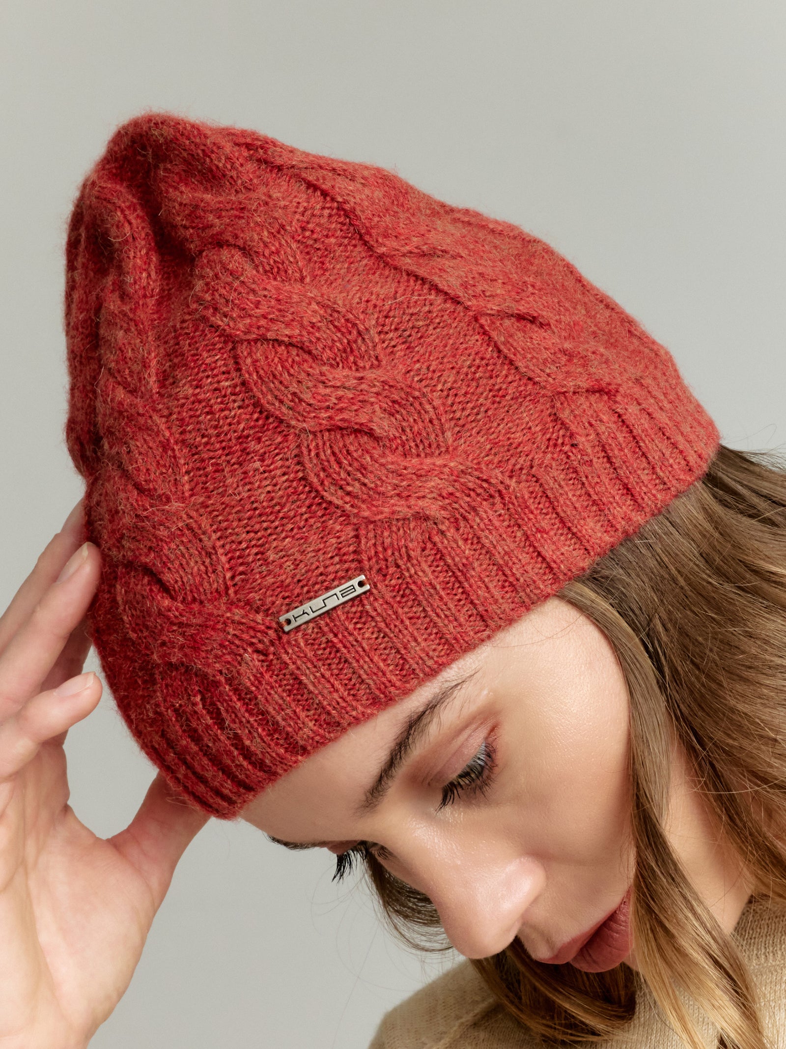 Gorro Yarela De Baby Alpaca Color Naranja