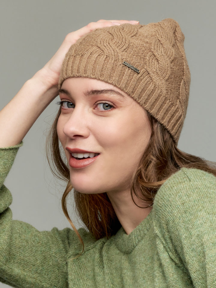 Gorro Yarela De Baby Alpaca Color Camel