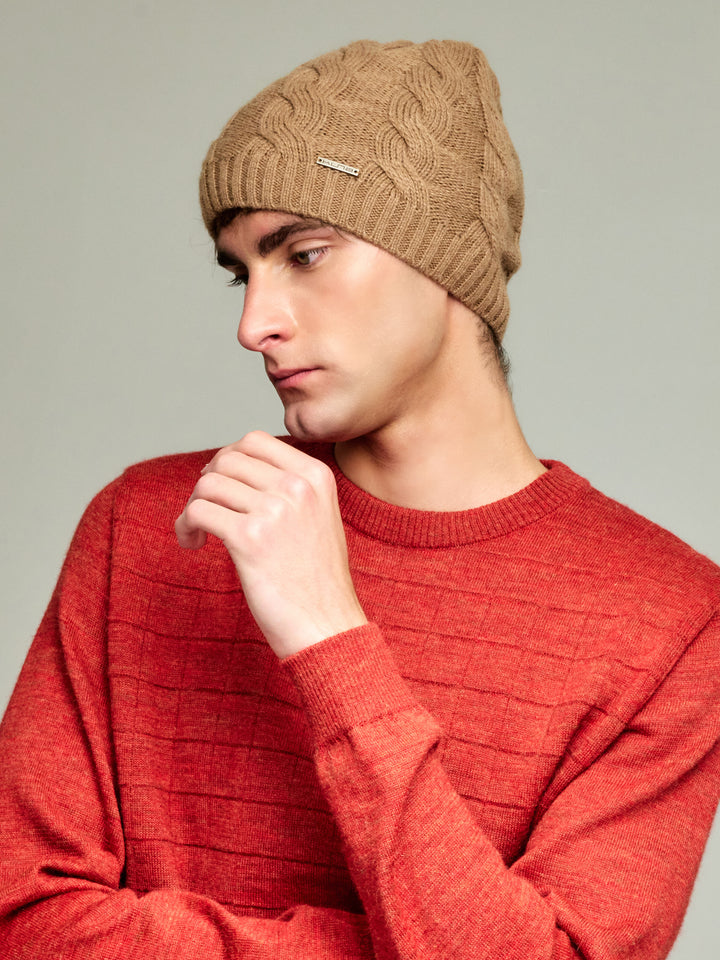 Gorro Yarela De Baby Alpaca Color Camel