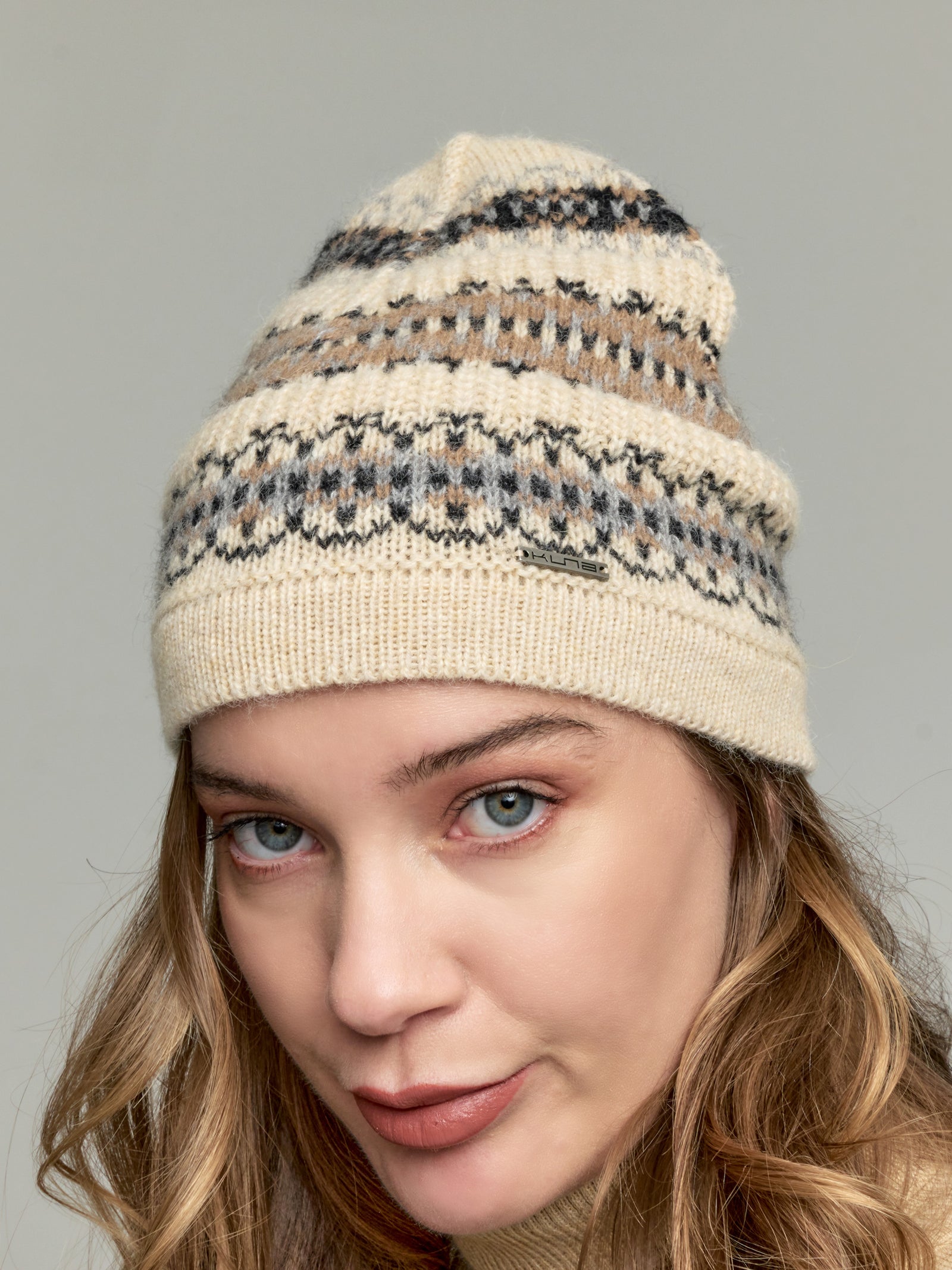 Gorro Yoke Hat De Baby Alpaca Color Beige