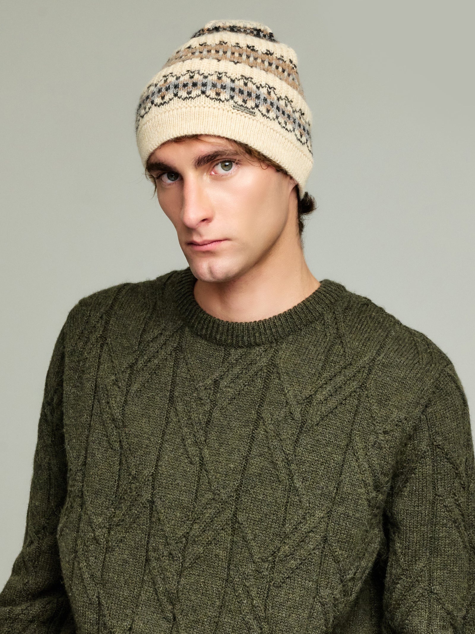 Gorro Yoke Hat De Baby Alpaca Color Beige