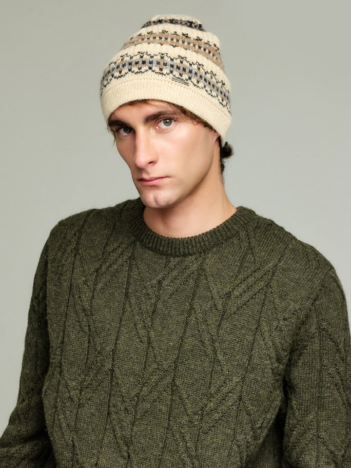 Gorro Yoke Hat De Baby Alpaca Color Beige