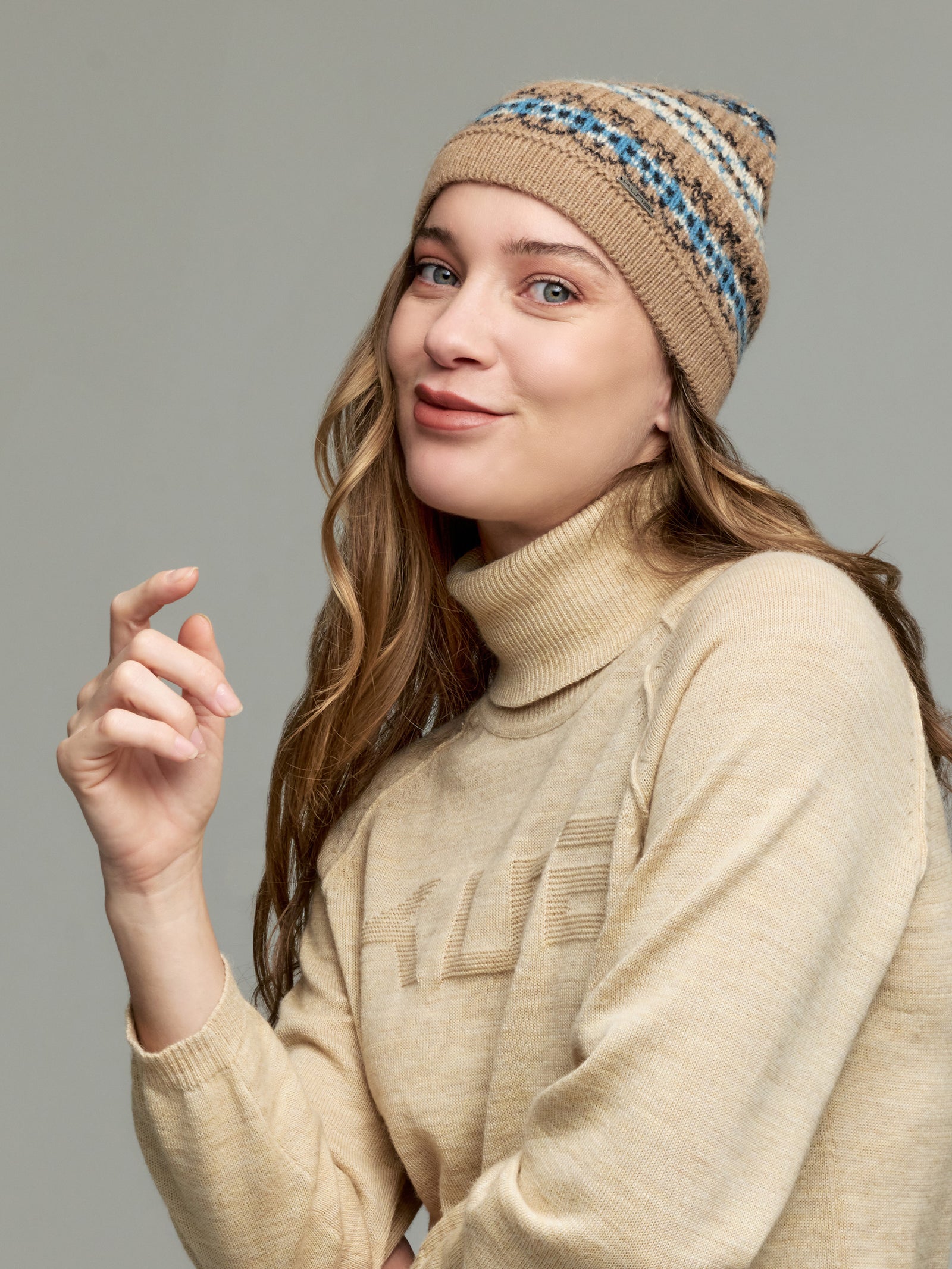 Gorro Yoke Hat De Baby Alpaca Color Camel