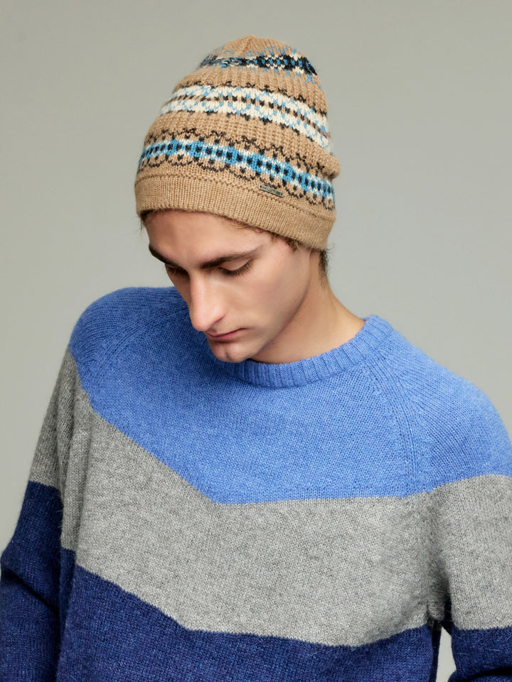 Gorro Yoke Hat De Baby Alpaca Color Camel