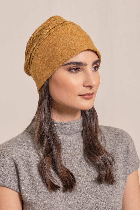 Gorro Volodia De Alpaca Color Curry