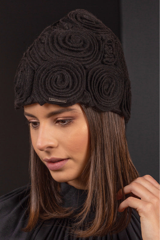 Gorro Begonia De Alpaca Black Color Black