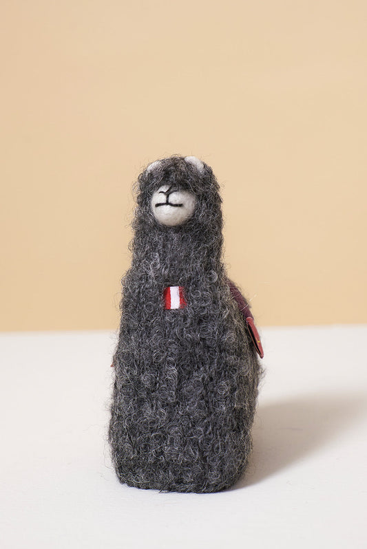 Peluche Rawa Mediana De Baby Alpaca Color Gris