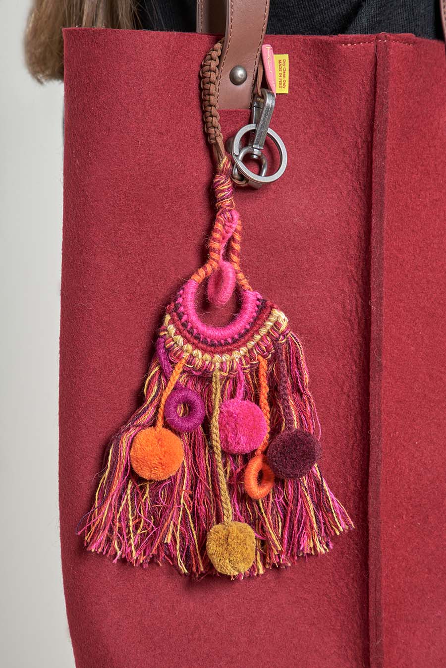 Cartera Raisin De Alpaca & Lana Color Rubi