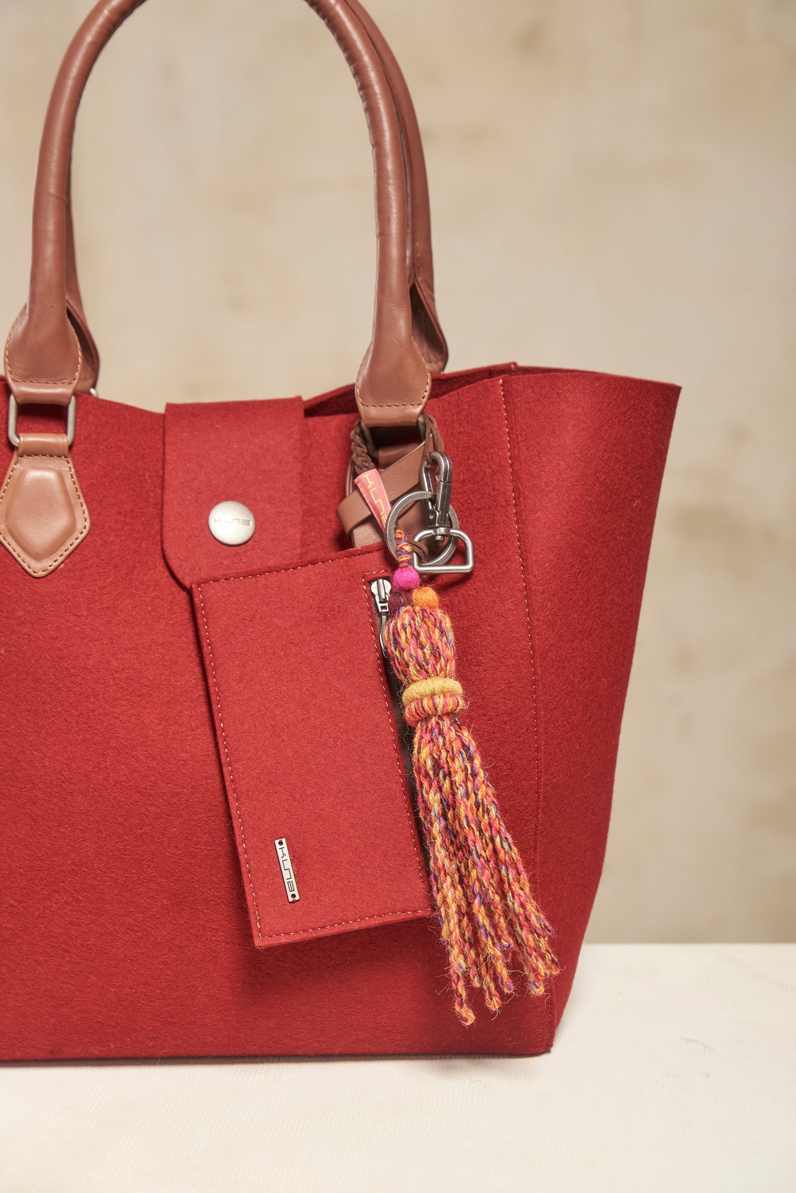 Cartera Randy De Alpaca & Lana Color Rubi