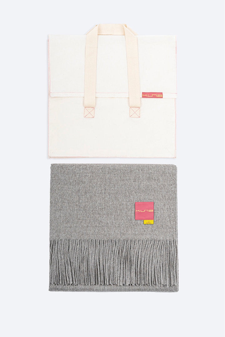 Manta Jet De Baby Alpaca Color Gris