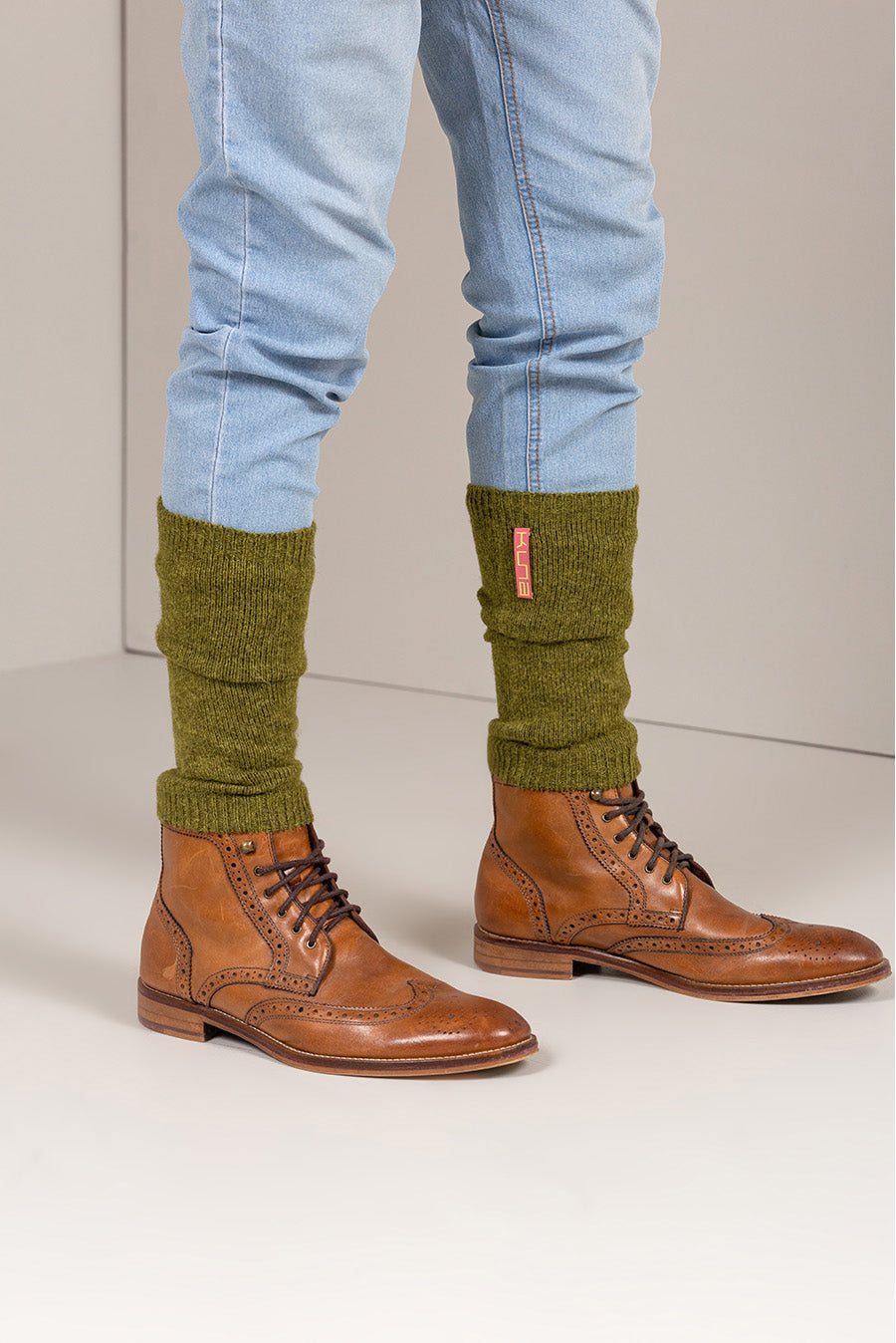 CALENTADORES UNDONE DE BABY ALPACA COLOR AVOCADO
