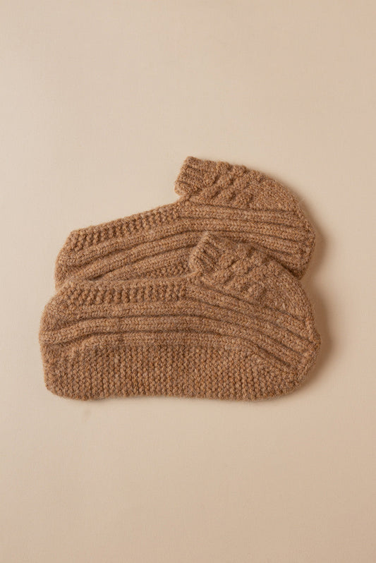 PANTUFLAS UGENTINO DE BABY LLAMA & LANA COLOR BEIGE