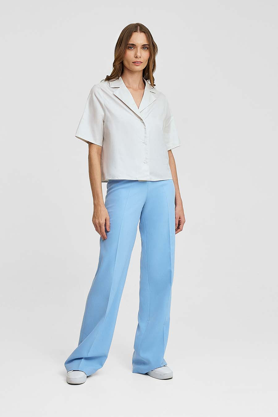 Blusa Wooga De Algodón Color Ecru
