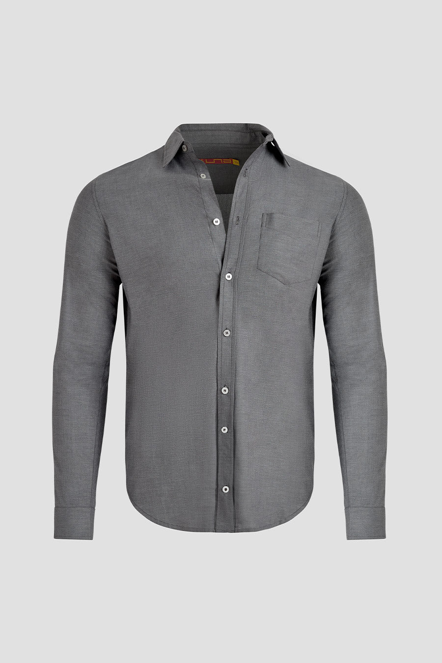 Camisa Waldo De Algodón Color Gris Claro