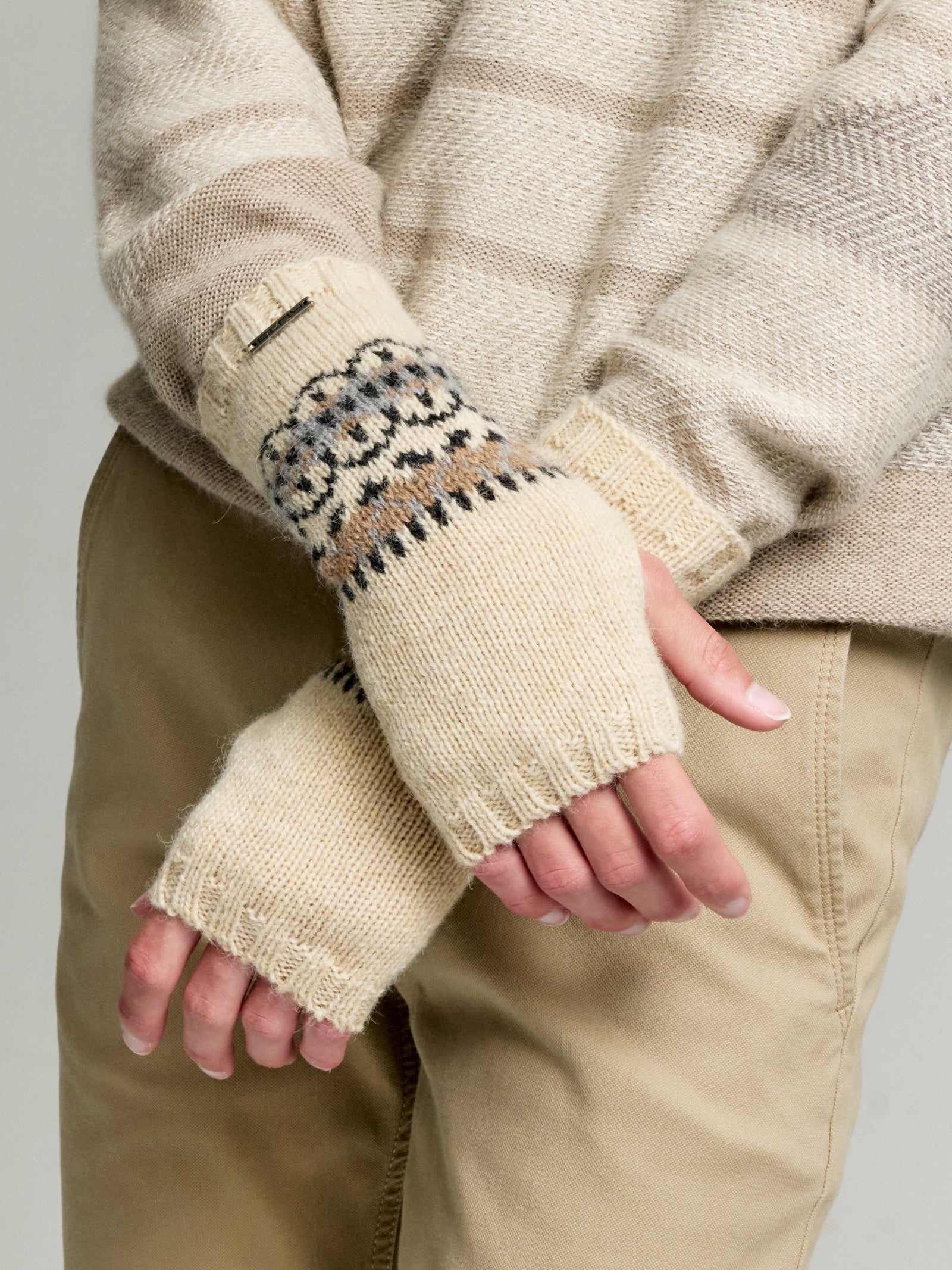 Guantes Yoke Gloves De Baby Alpaca Color Beige