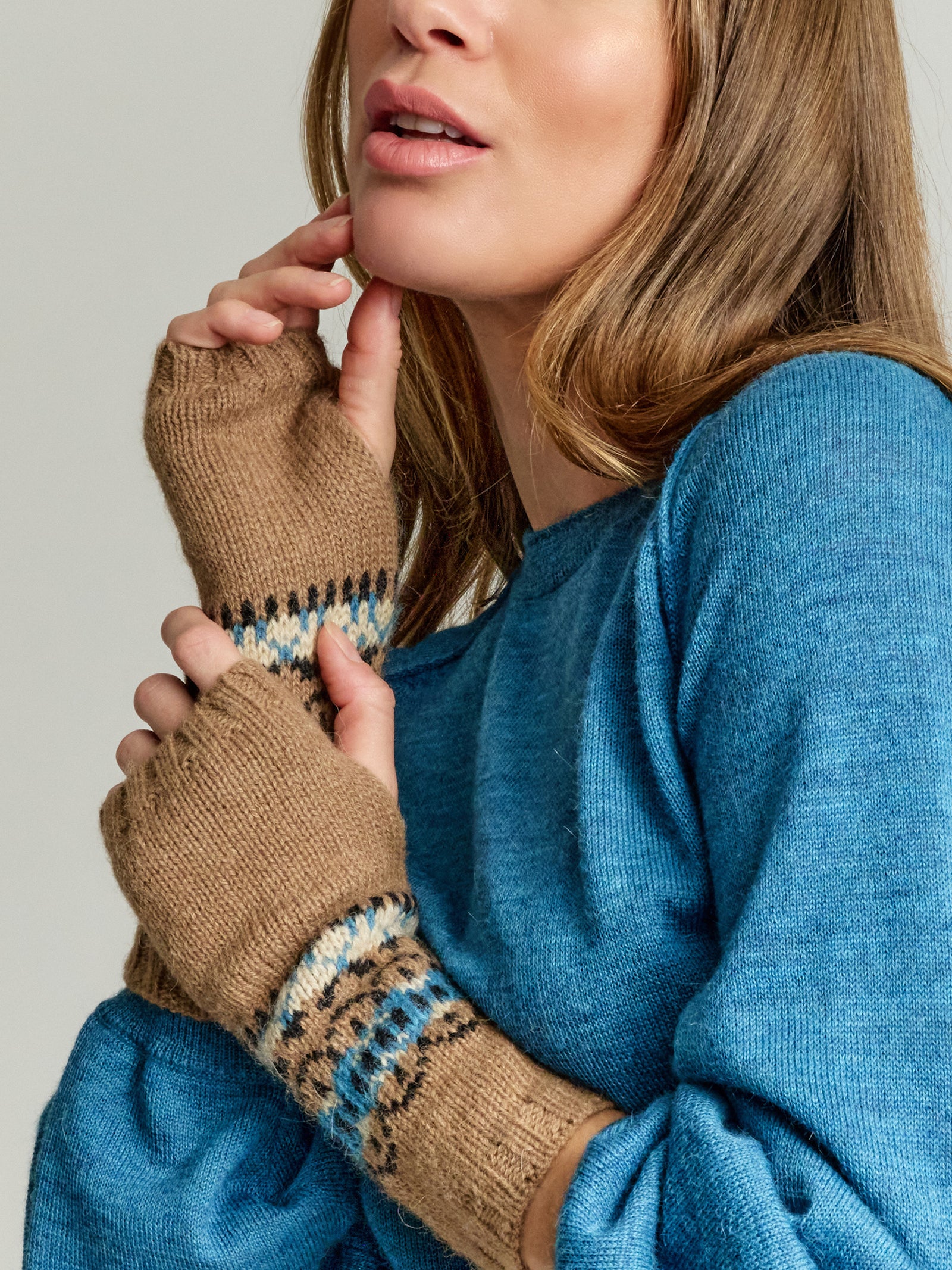 Guantes Yoke Gloves De Baby Alpaca Color Camel