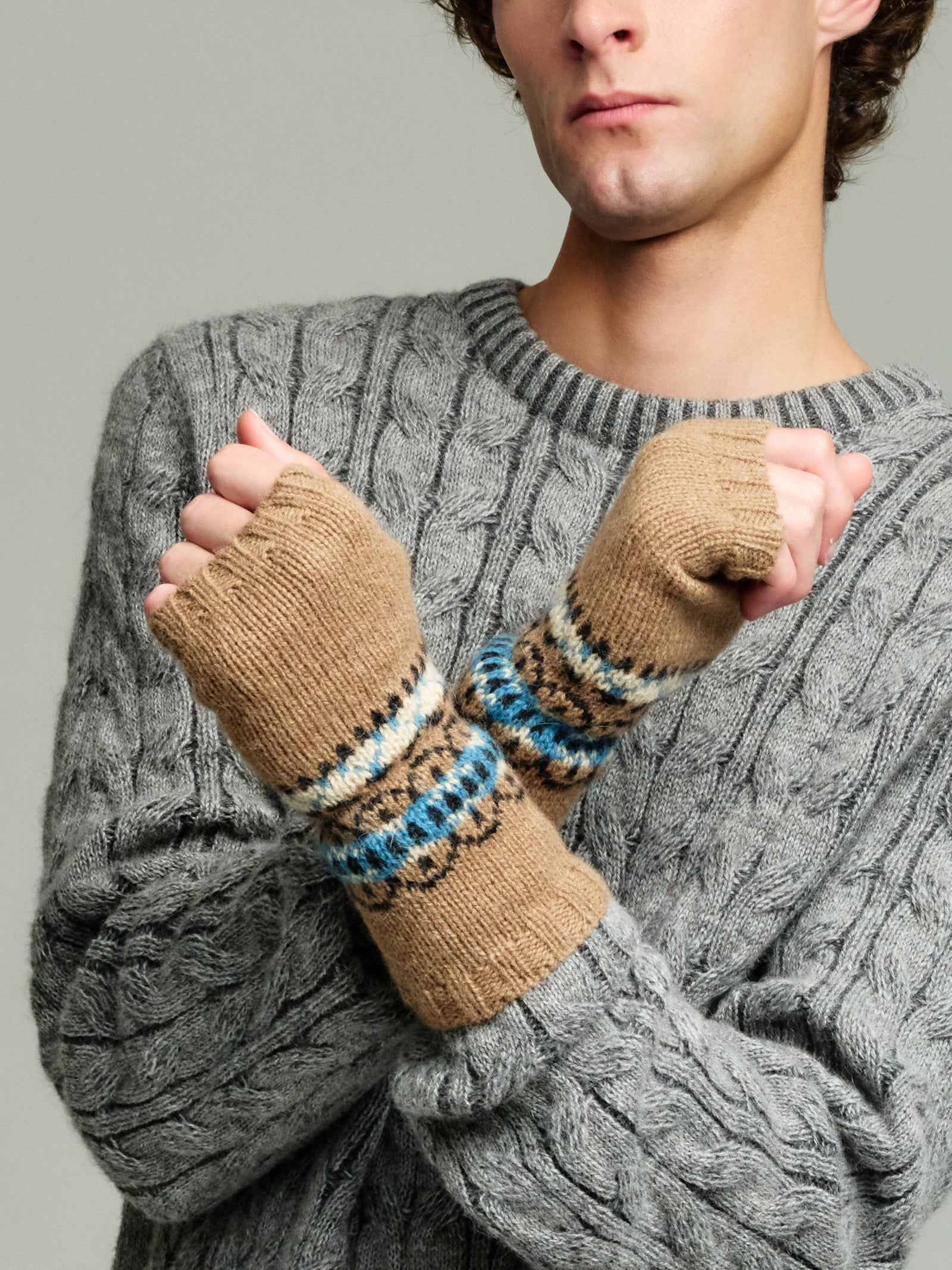 Guantes Yoke Gloves De Baby Alpaca Color Camel
