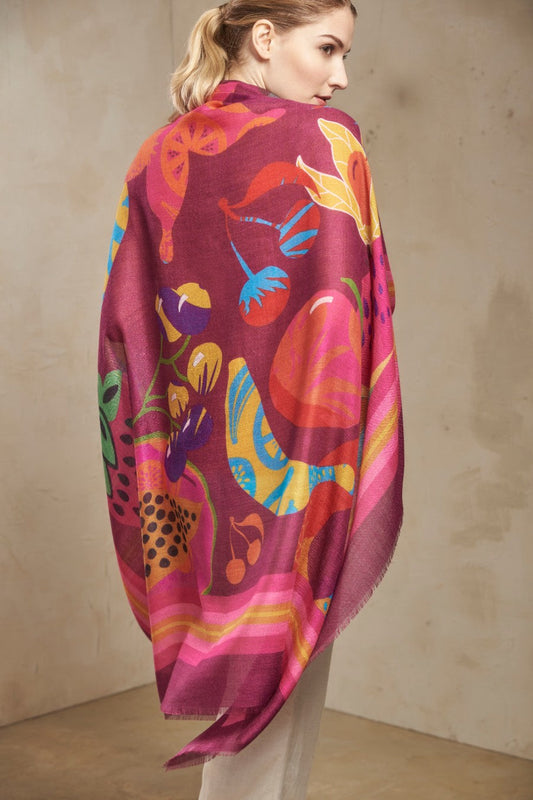 Estola Satipo De Baby Alpaca Color Multicolor